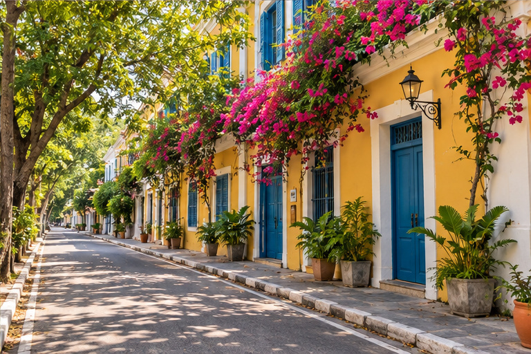 Puducherry promenade and town